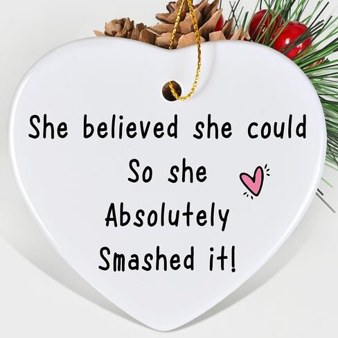 Jocidea Thank You Keepsake for Friend - Heart Christmas Ornament - Say Thanks - Friend Appreciation Gift in Saudi Arabia