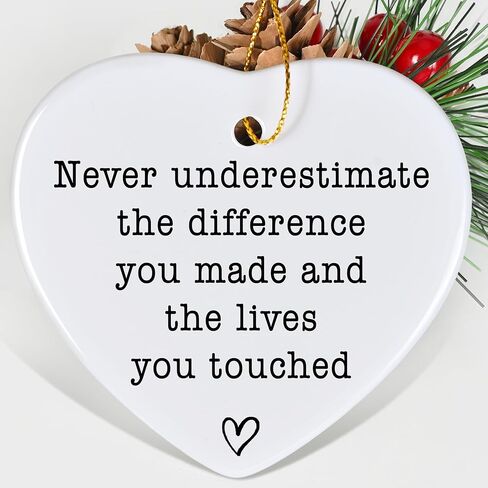 Jocidea Thank You Keepsake for Friend - Heart Christmas Ornament - Say Thanks - Friend Appreciation Gift in Saudi Arabia