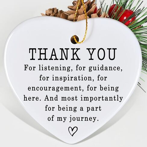 Jocidea Thank You Keepsake for Friend - Heart Christmas Ornament - Say Thanks - Friend Appreciation Gift in Saudi Arabia