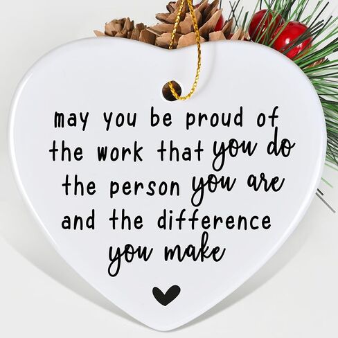 Jocidea Thank You Keepsake for Friend - Heart Christmas Ornament - Say Thanks - Friend Appreciation Gift in Saudi Arabia