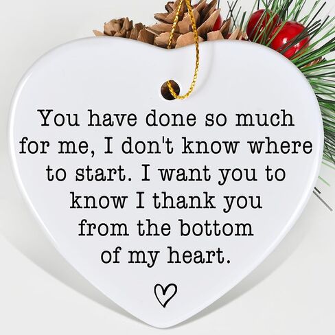 Jocidea Thank You Keepsake for Friend - Heart Christmas Ornament - Say Thanks - Friend Appreciation Gift in Saudi Arabia