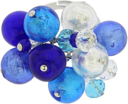 Glass Of Venice Murano Glass Sorgente Ring - Blue in Saudi Arabia
