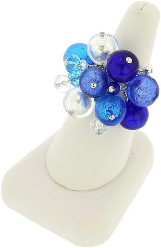 Glass Of Venice Murano Glass Sorgente Ring - Blue in Saudi Arabia