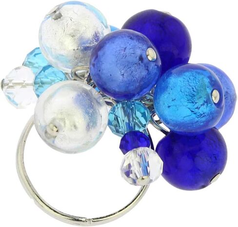 Glass Of Venice Murano Glass Sorgente Ring - Blue in Saudi Arabia