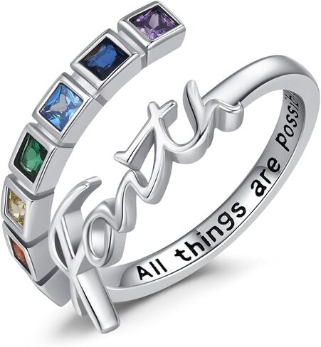 Cross Rings for Women 925 Sterling Silver Faith Cross Rings Adjustable Ring Christian Religious Vintage Jewelry Gifts for Women in Saudi Arabia