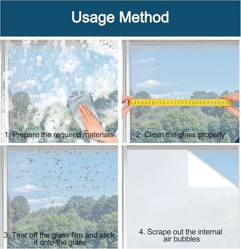 Frosted Glass Window Privacy Film Decorative, Bathroom Window Privacy Film for Glass Windows Cover in Saudi Arabia