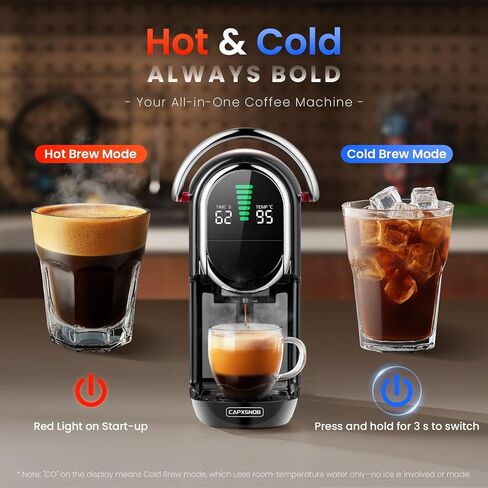 Magician1 Mini Coffee Maker for Nespresso Original, Dolce Gusto, Lavazza Blue, ESE Pods, 19-Bar Espresso Machine for Grounds, Coffee Machine with adjustable Temp & Cup Size, 21oz Reservoir in Saudi Arabia
