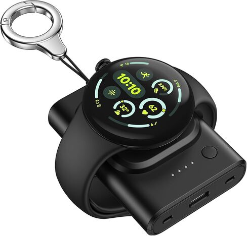 شاحن لـ Google Pixel Watch 3/2 ، لـ Fitbit Versa 4/Versa 3/Sense 2/Sense/Ace LTE (Excl in Saudi Arabia