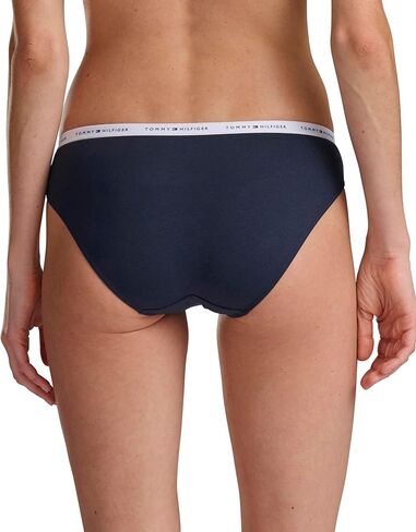 Tommy Hilfiger Women's 5 Pack Classic Cotton Logo Bikini, Red/Navy/White/Heather Grey/Black, Large in Saudi Arabia