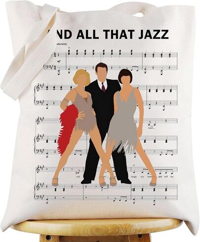 G2TUP Chicago Musical Tote Bag هدية لمحبي المسرح الموسيقي وكل حقيبة كتف موسيقى الجاز Chicago Merch in Saudi Arabia