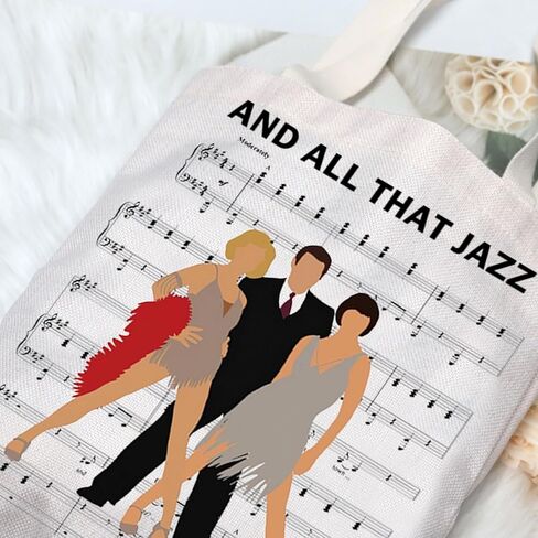 G2TUP Chicago Musical Tote Bag هدية لمحبي المسرح الموسيقي وكل حقيبة كتف موسيقى الجاز Chicago Merch in Saudi Arabia