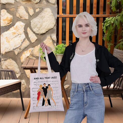 G2TUP Chicago Musical Tote Bag هدية لمحبي المسرح الموسيقي وكل حقيبة كتف موسيقى الجاز Chicago Merch in Saudi Arabia