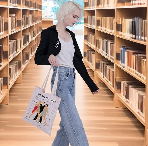 G2TUP Chicago Musical Tote Bag هدية لمحبي المسرح الموسيقي وكل حقيبة كتف موسيقى الجاز Chicago Merch in Saudi Arabia