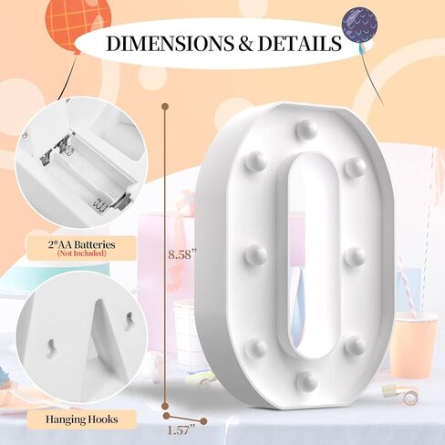 NANXU LED Marquee Light Up Numbers Sign - Lighted Birthday Numbers Sign for 60th Birthday Party Decoration, Bar Wall, Home, Table Room, Wedding and Christmas Decorations, Number 60 in Saudi Arabia
