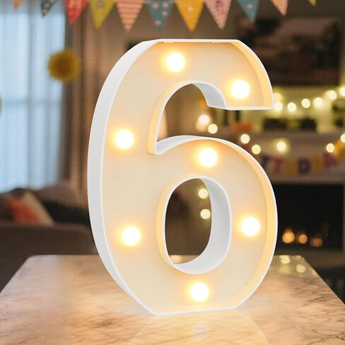 NANXU LED Marquee Light Up Numbers Sign - Lighted Birthday Numbers Sign for 60th Birthday Party Decoration, Bar Wall, Home, Table Room, Wedding and Christmas Decorations, Number 60 in Saudi Arabia