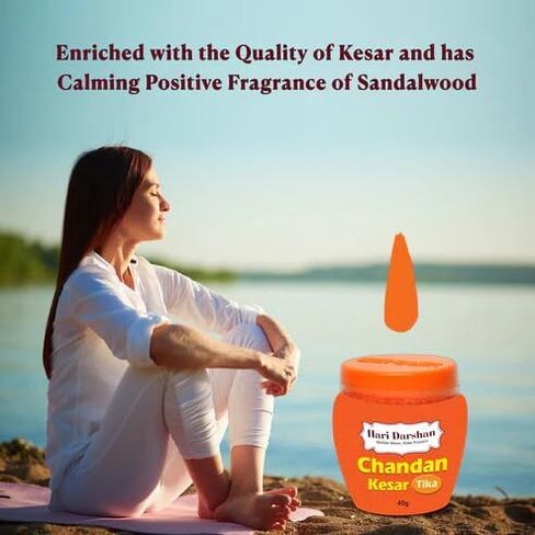Harmony Pure Kesar Chandan Tika | Traditional Sandalwood Kesar Tika for Puja Havan & Daily Rituals | Long-Lasting Fragrance & Smooth Application for a Divine Experience in Saudi Arabia