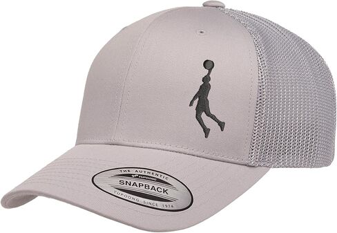Love Sketches Embroidered Basketball Player Trucker Hat for Men & Women | Breathable Mesh Adjustable Snapback Baseball Cap in Saudi Arabia
