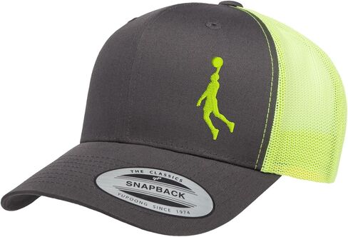 Love Sketches Embroidered Basketball Player Trucker Hat for Men & Women | Breathable Mesh Adjustable Snapback Baseball Cap in Saudi Arabia