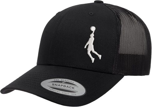 Love Sketches Embroidered Basketball Player Trucker Hat for Men & Women | Breathable Mesh Adjustable Snapback Baseball Cap in Saudi Arabia