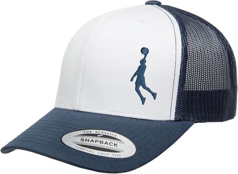 Love Sketches Embroidered Basketball Player Trucker Hat for Men & Women | Breathable Mesh Adjustable Snapback Baseball Cap in Saudi Arabia
