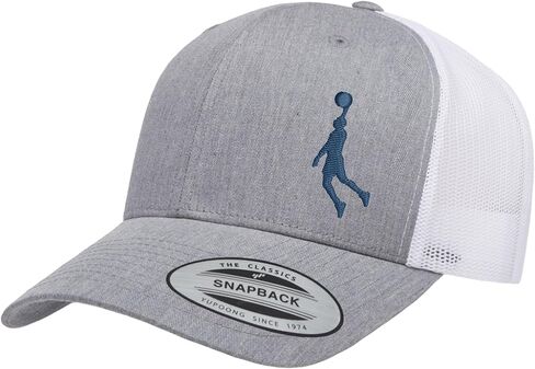 Love Sketches Embroidered Basketball Player Trucker Hat for Men & Women | Breathable Mesh Adjustable Snapback Baseball Cap in Saudi Arabia