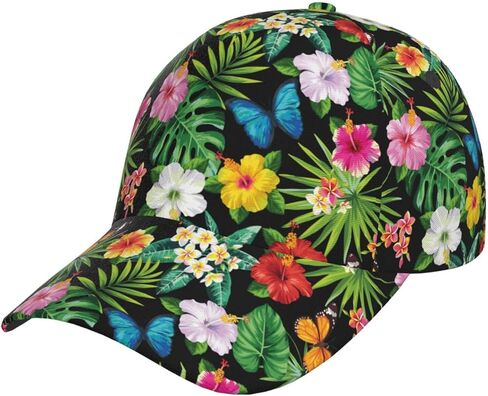 هاواي زهرة الأزهار قبعة بيسبول قابل للتعديل قبعة بيسبول Snapback قبعة تنفس سائق الشاحنة الرياضة القبعات للنساء الرجال in Kuwait