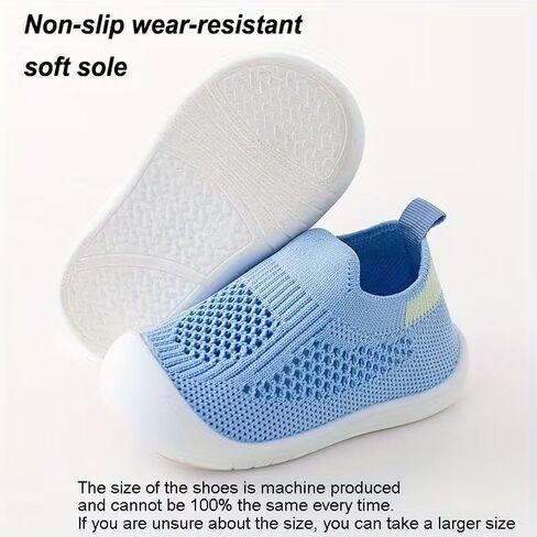Baby Shoes & Socks - Slip On Breathable Sneakers, Non-Slip Soft Rubber Sole Slippers for Boys Girls in Saudi Arabia