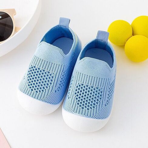 Baby Shoes & Socks - Slip On Breathable Sneakers, Non-Slip Soft Rubber Sole Slippers for Boys Girls in Saudi Arabia