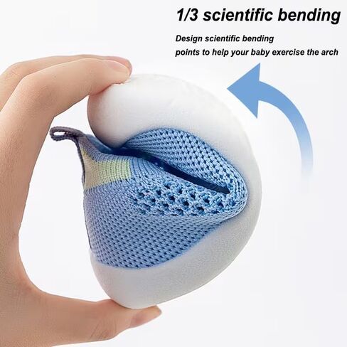 Baby Shoes & Socks - Slip On Breathable Sneakers, Non-Slip Soft Rubber Sole Slippers for Boys Girls in Saudi Arabia