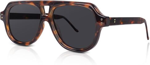 DrRelax Retro Square Aviator Sunglasses Womens 70s Bold Flat Top Frame Polarized Sun Glasses in Saudi Arabia