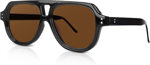 DrRelax Retro Square Aviator Sunglasses Womens 70s Bold Flat Top Frame Polarized Sun Glasses in Saudi Arabia