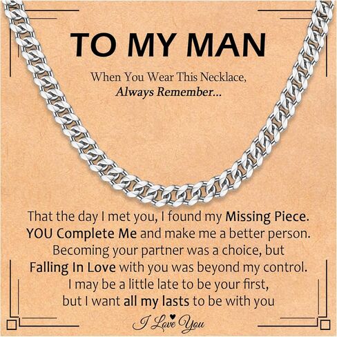 EPIRORA Cuban Link Chain Gifts for Men, 6MM Hip Hop Stainless Steel Cuban Link Chain Necklace for Boyfriend Husband Lover, Mens Jewelry Gift for Birthday Christmas Anniversary Valentines, 22 Inches in Saudi Arabia