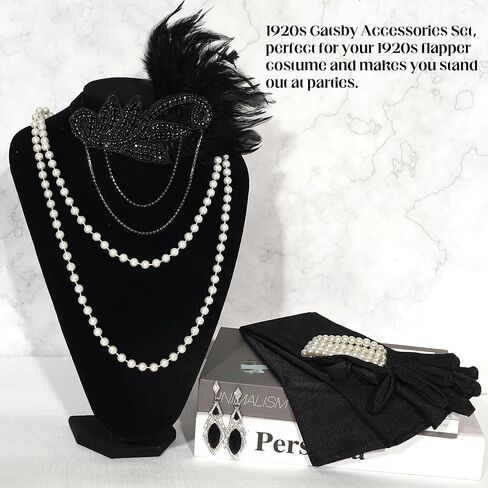 ONUPGO 1920s Flapper Accessories Great Gatsby Costume Accessories Set in Saudi Arabia