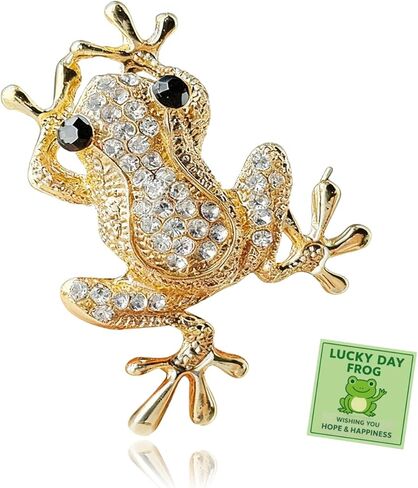 Frog Pin Frog Gifts Cute Brooches and Pins for Women Vintage Brooches for Women Trendy Jewelry Gifts with a Card in Saudi Arabia