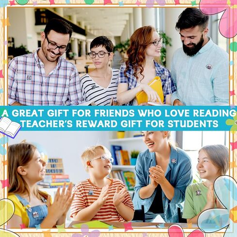 Suncalla Valentine Book Lover Gift Bookish Enamel Pins Bulk Boho Club Gift for Party Favors Member Readers Students in Saudi Arabia