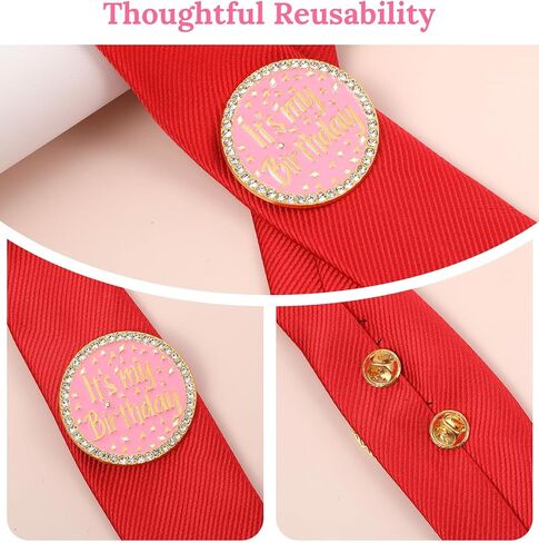Birthday Buttons for Women, 1.57 inch Its My Birthday Pin for Women Girls Party (Pink) in Saudi Arabia