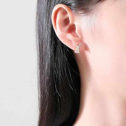 14K Gold Pear Cut D Color VVS1 Moissanite Stud Earrings for Women, Sophisticated Gift for Her in Saudi Arabia