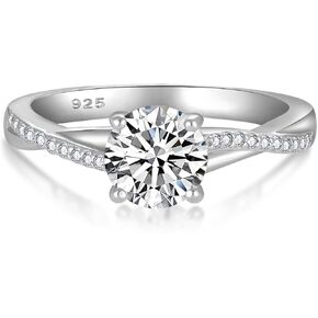 VlynVose Moissanite Ring for Women Rounnt Cut 1/2CT D Color VVS1 Moissanite Engagement Ring 925 Sterling Silver Promise Anniversary Rings for Her in Saudi Arabia