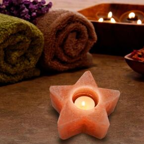 NB Himalayan Pink Salt Tea Light Holder 1 Pack (Natural) in Saudi Arabia