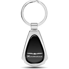 iPick Image for Ford Thunderbird Black Dome Metal Teardrop Key Chain in Saudi Arabia