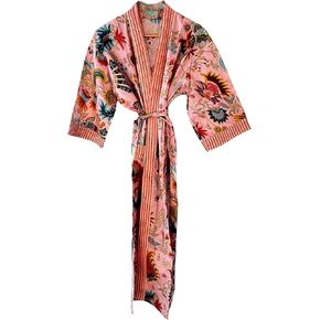 KANNOPREET CLOTHING Cotton Kimono Robe Bathrobe Sleepwear, Long Traditional Style 48-50 Inches Length, Two Side Pockets in Saudi Arabia