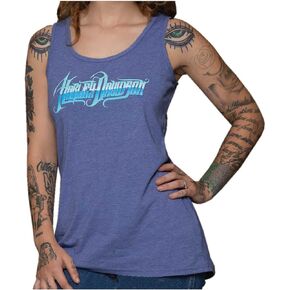 Harley-Davidson Women's Blue Chrome Sleeveless Fullback Tank Top, Neptune Blue in Saudi Arabia