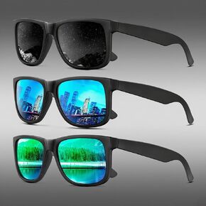 Polarized Sunglasses Men Sun glasses for Mens Womens Driving Fishing Golf 3 Pack in Kuwait
