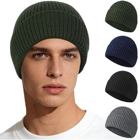 YOHTAS Fisherman Beanies for Men Women, Soft Warm Knit Winter Hats Trawler Hat Stylish Unisex Streetwear Watch Cap in Saudi Arabia