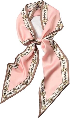 Silk Scarf For Women Hair Purse Necklace Lightweight Fashion Designer Long Skinny Hneck Scarfs Bag Charms in Saudi Arabia