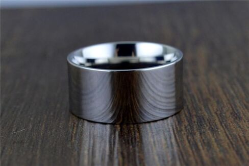 10mm Wide Stainless Steel Ring Simple Stylish Style Rose Gold/Silver Big Band Polished Flat Top for Men Women Size 5-15 in Saudi Arabia