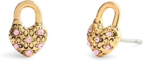 أقراط نسائية ساحرة من COACH Jewelry تحمل توقيع قلب وقفل in Saudi Arabia