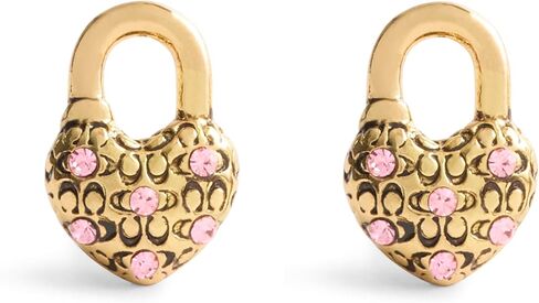 أقراط نسائية ساحرة من COACH Jewelry تحمل توقيع قلب وقفل in Saudi Arabia
