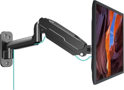 MOUNT PRO Monitor Wall Mount for 13 to 32 inch Computer Screen, Extra Long Adjustable Single Wall Mount Monitor Arm, Full Motion Vesa Wall Bracket 100x100, Hold up to 17.6lbs, Black in Saudi Arabia