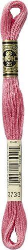 DMC 117-3733 Mouline Stranded Cotton Six Strand Embroidery Floss Thread, Dusty Rose, 8.7-Yard in Saudi Arabia